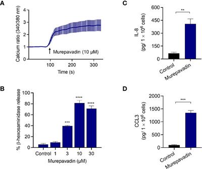 Murepavadin, a Small Molecule Host Defense Peptide Mimetic, Activates Mast Cells via MRGPRX2 and MrgprB2